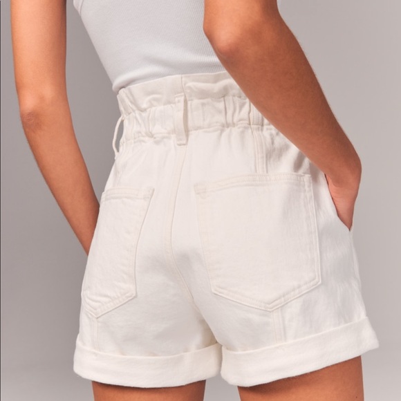 BNWT Abercrombie denim paper bag shorts - Picture 5 of 13